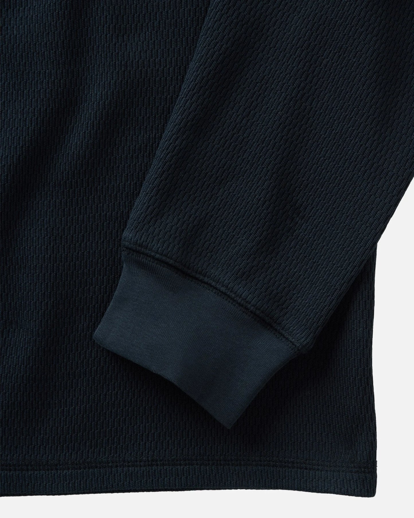 The Organic Cotton Crew in Dark Navy Waffle