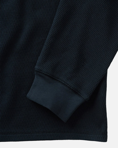 The Organic Cotton Crew in Dark Navy Waffle
