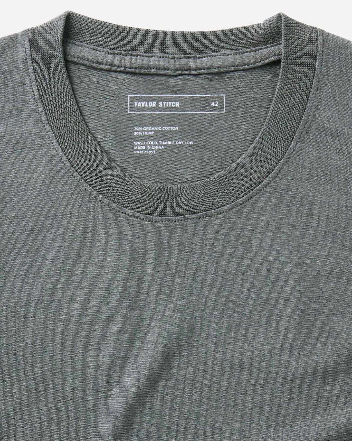 The Cotton Hemp Tee in Faded Black
