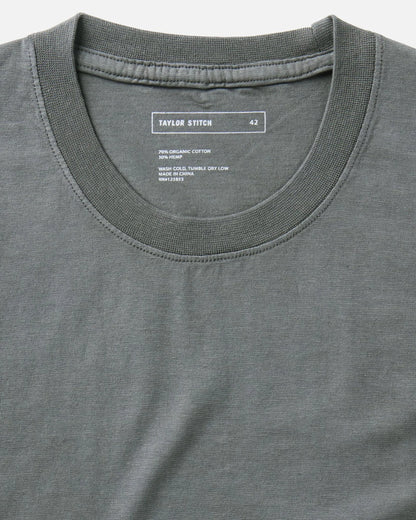 The Cotton Hemp Tee in Faded Black