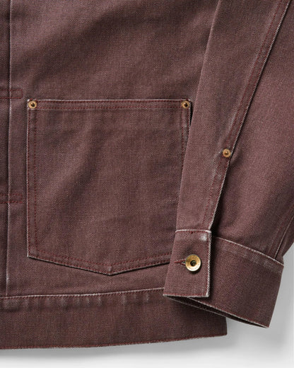 The Ryder Jacket in Burgundy Chipped Canvas