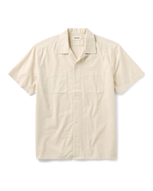 The Conrad Shirt in Heather Oat Pincord