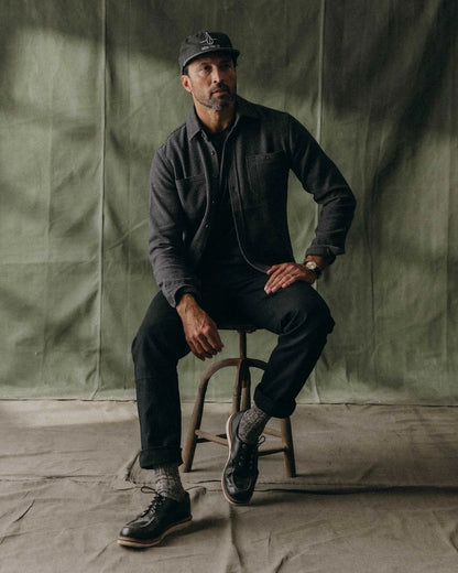 The Utility Shirt in Charcoal Sashiko