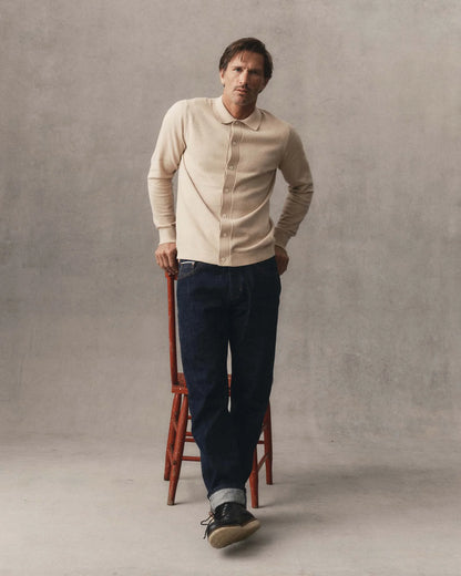 The Nichols Polo in Sable Cotton Cashmere