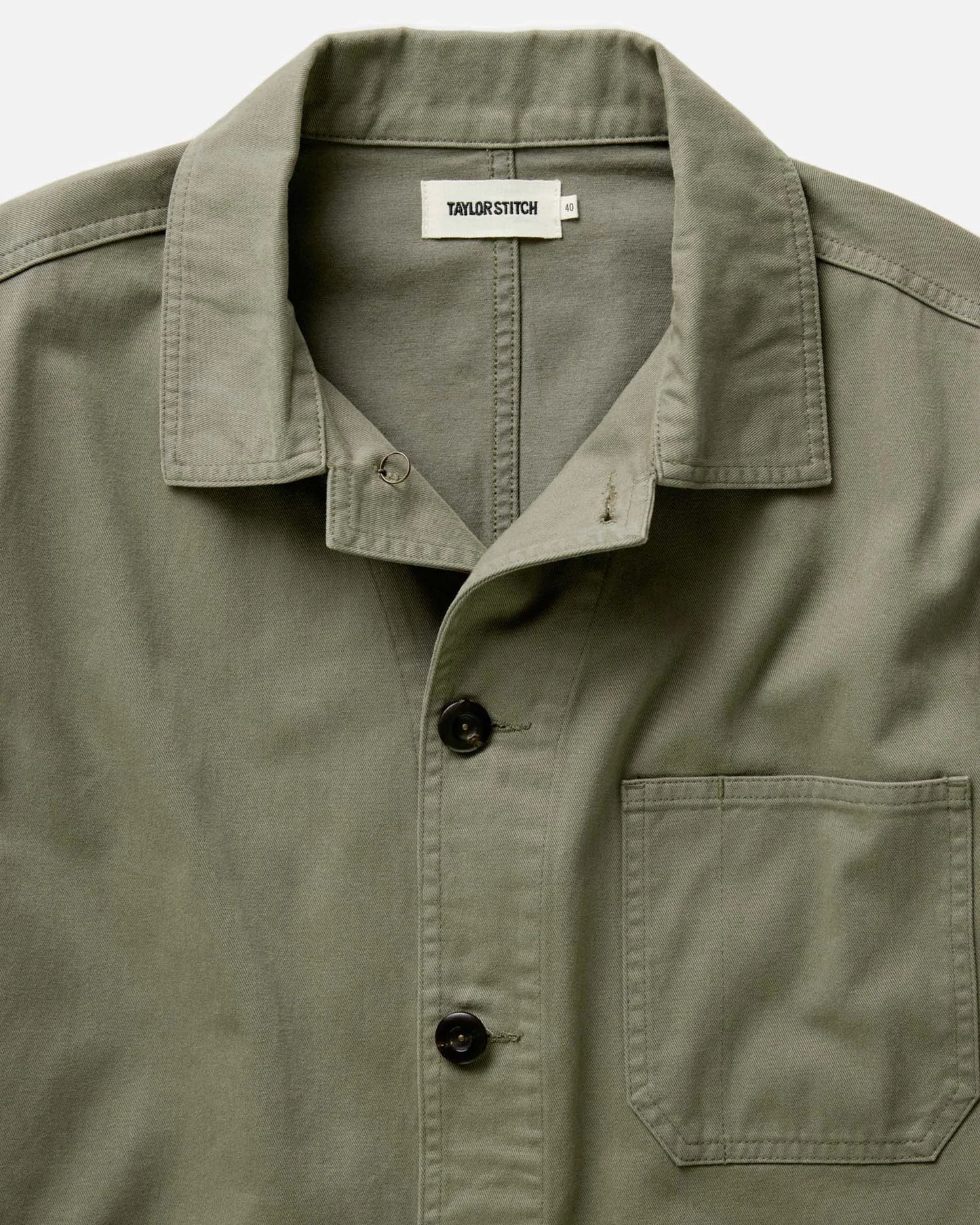 The Ojai Jacket in Organic Smoked Olive Foundation Twill