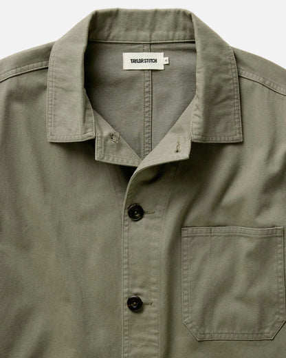 The Ojai Jacket in Organic Smoked Olive Foundation Twill