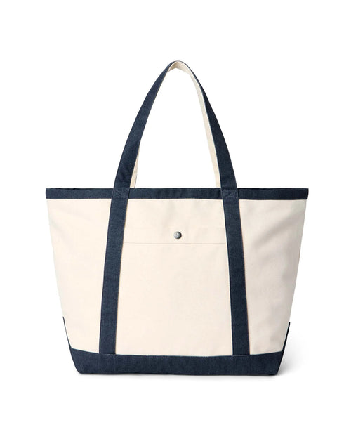 The Schooner Tote in Seeded Natural Chipped Canvas