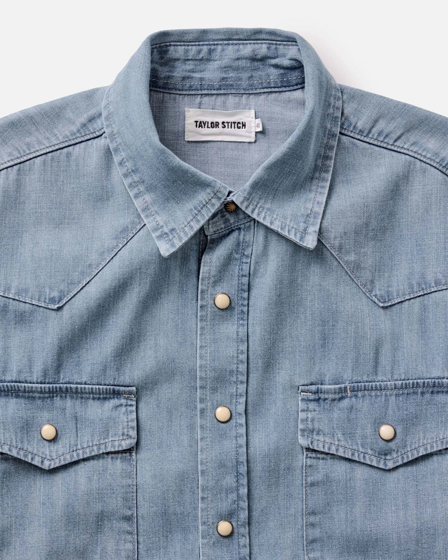 The Glacier Shirt in Washed Indigo Selvedge Denim
