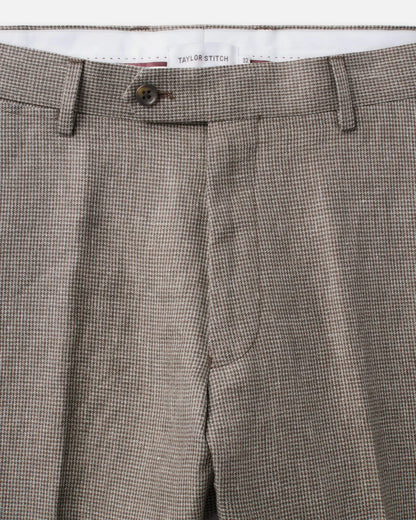 The Stevens Trouser in Morel Micro Check