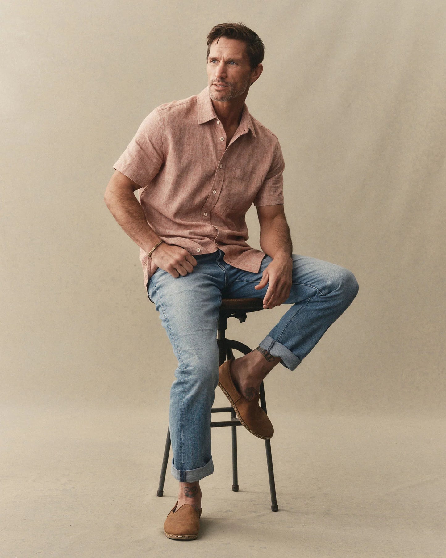 The Democratic Jean in Light Wash Hemp Denim