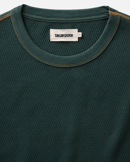 The Organic Cotton Crew in Dark Forest Waffle
