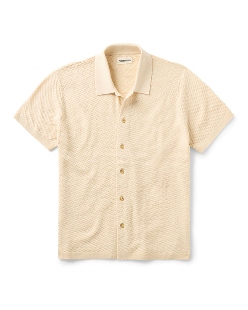 The Arlo Sweater Polo in Oat Texture Knit