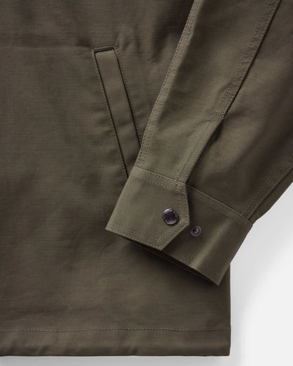 The Hatteras Anorak in Fatigue Olive Dry Wax Canvas