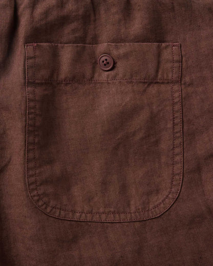 The Apres Short in Burgundy Hemp