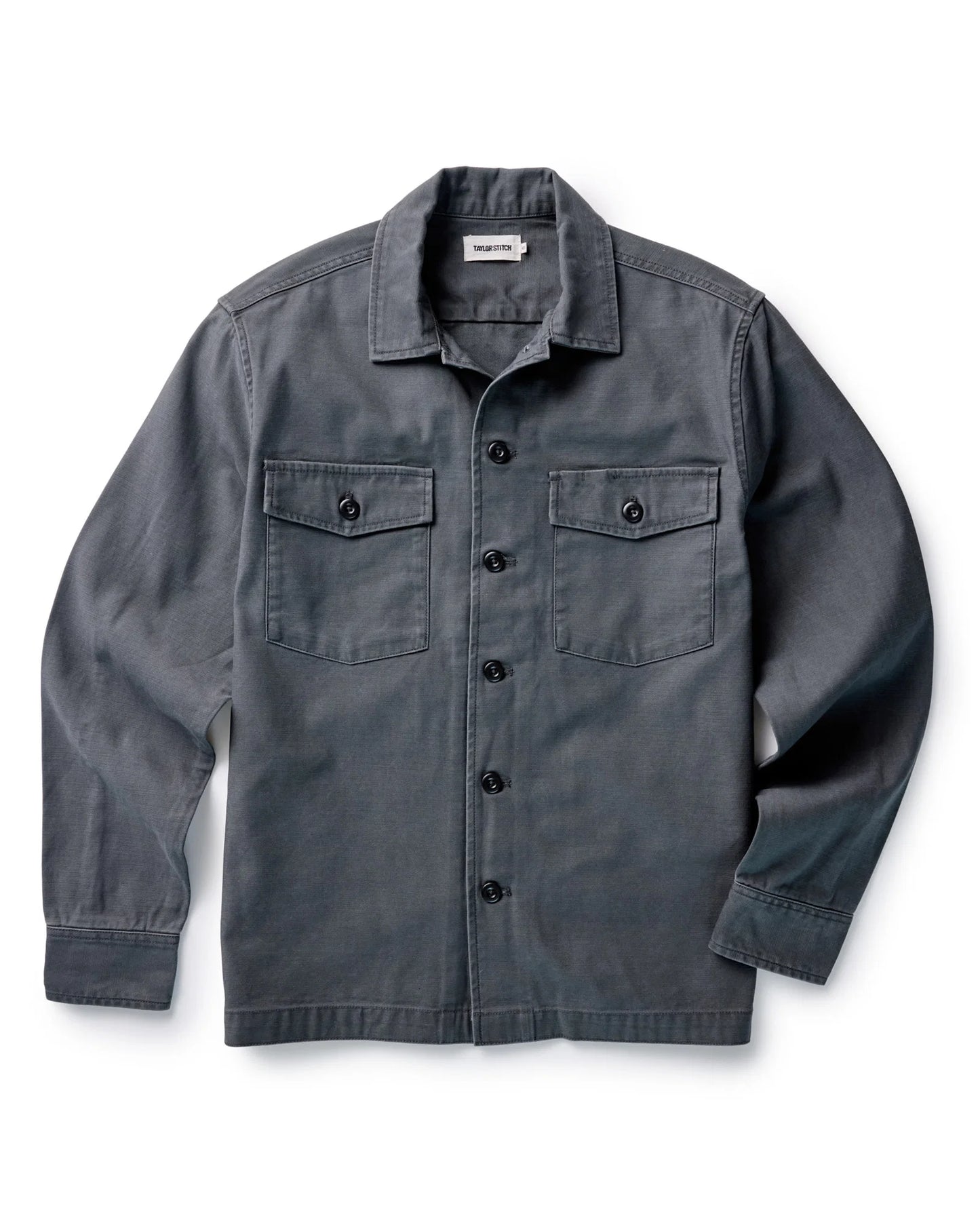 The Surplus Shirt in Faded Black Reverse Sateen