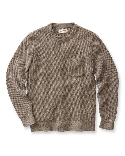 The Crawford Crew Sweater in Coffee Twist