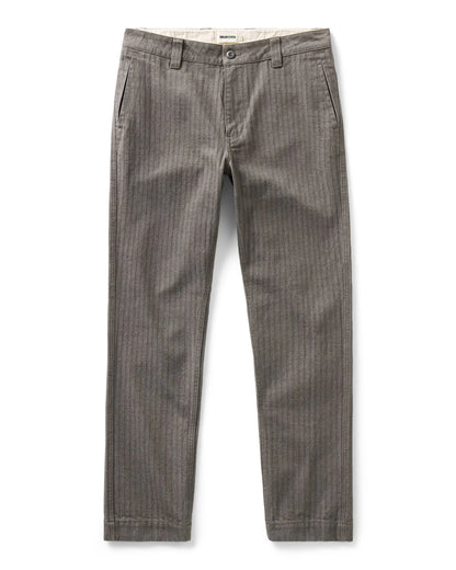 The Emlen Pant in Smoked Olive Herringbone