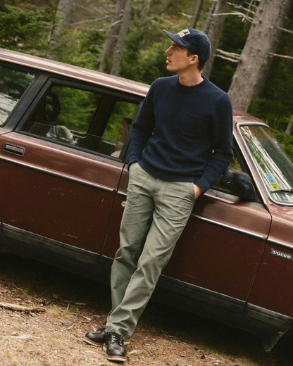 The Crawford Crew Sweater in Navy