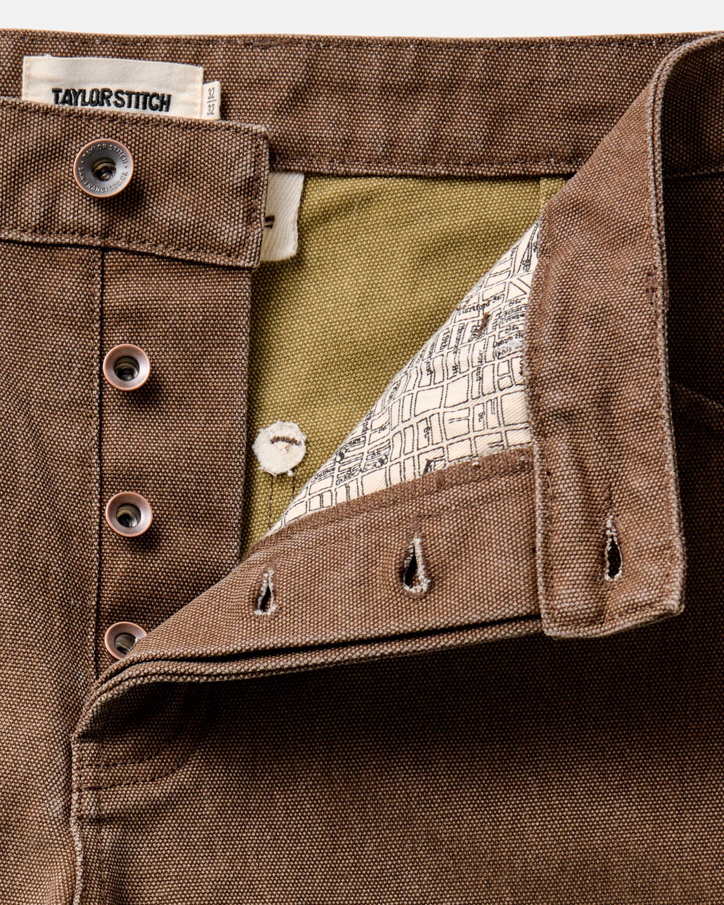 The Chore Pant in Aged Penny Chipped Canvas