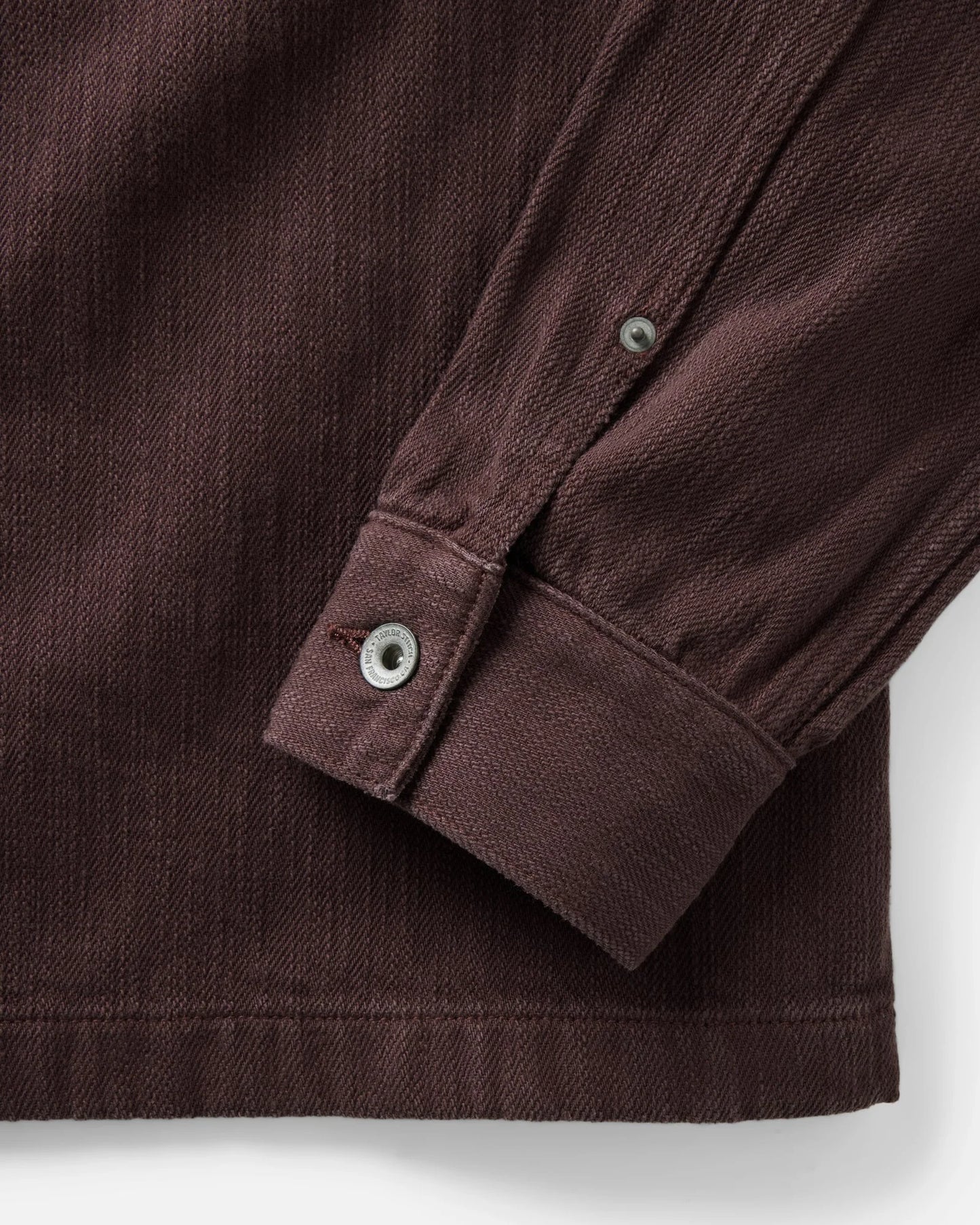 The Milton Overshirt in Burgundy Slub Denim