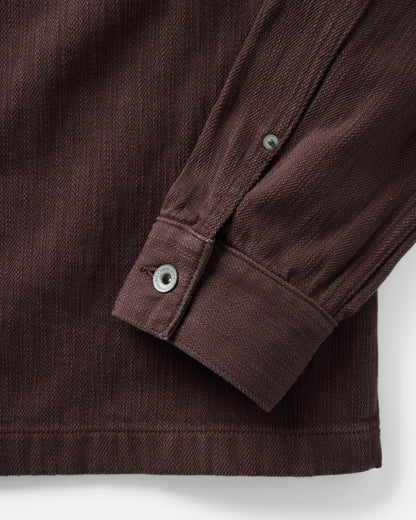 The Milton Overshirt in Burgundy Slub Denim