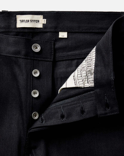The Slim Jean in Rigid Black Organic Selvedge