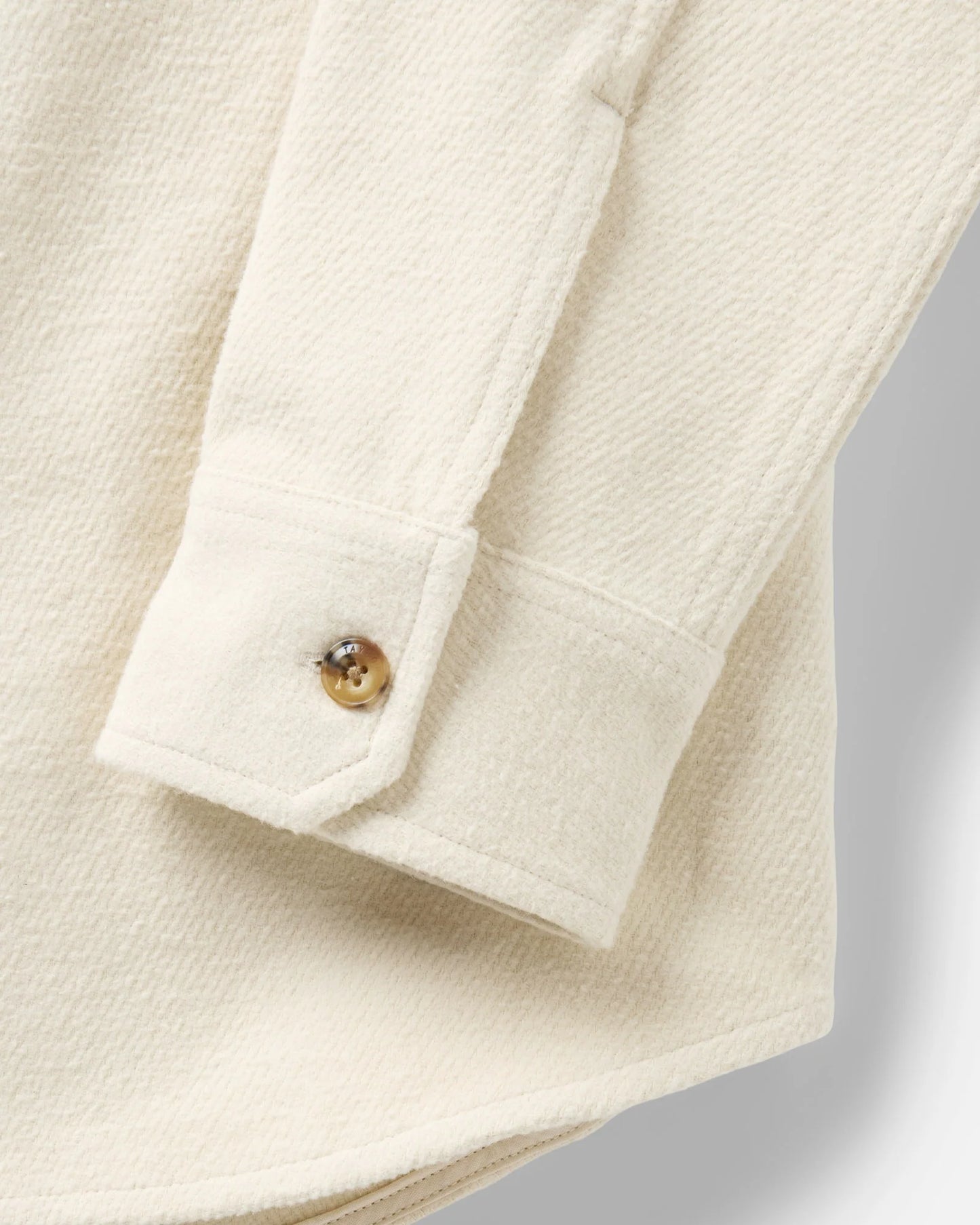 The Maritime Shirt Jacket in Vintage White Moleskin Twill