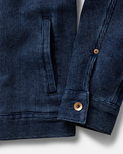 The Long Haul Jacket in Rinsed Indigo Waffle