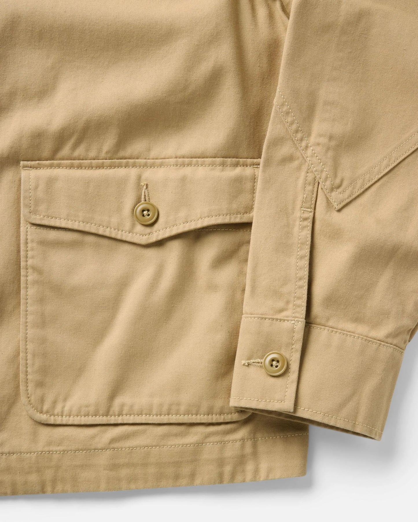 The Airman Jacket in Organic Khaki Foundation Twill