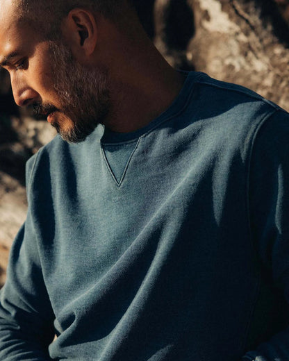 The Sunset Crew in Washed Indigo Terry