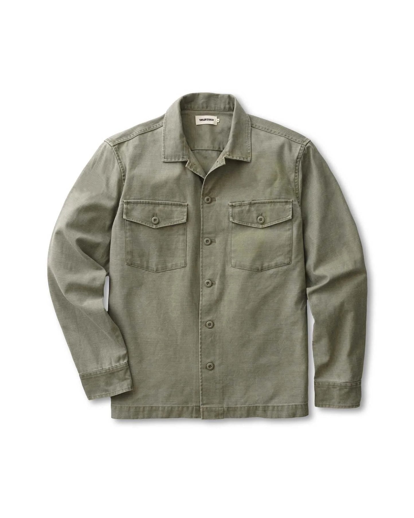 The Surplus Shirt in Field Olive Reverse Sateen