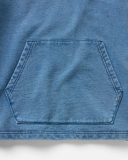 The Baja Pullover in Washed Indigo Terry