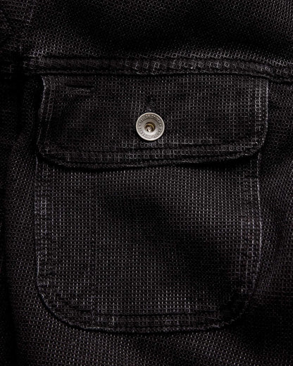 The Long Haul Jacket in Black Indigo Waffle