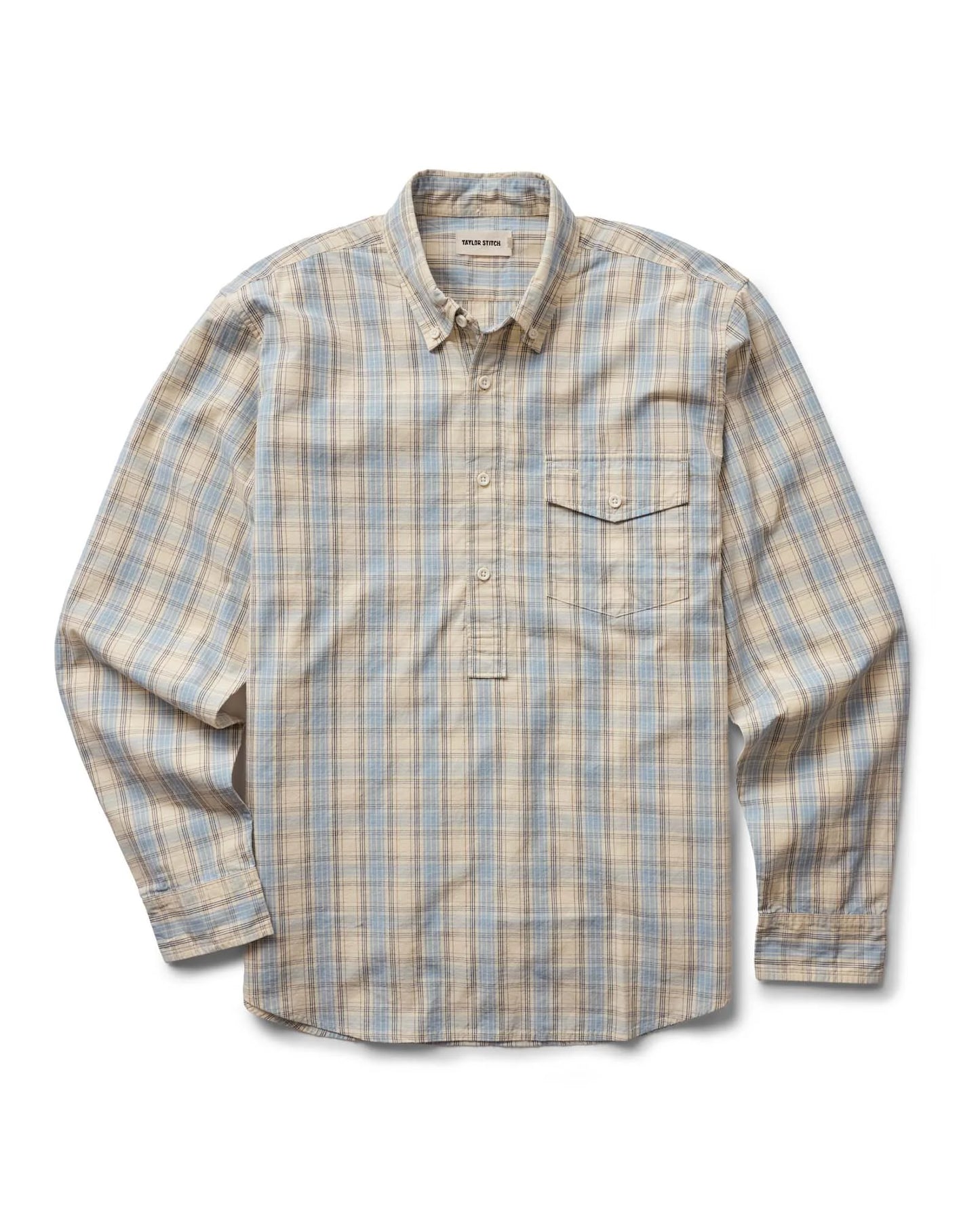 The Logan Popover in Blue Sky Plaid