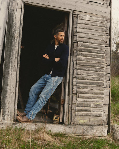The Portola Sweater Jacket in Midnight Merino