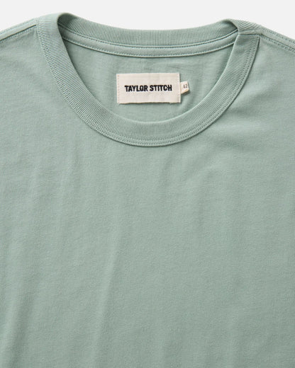 The Regenerative Cotton Tee in Faded Pine