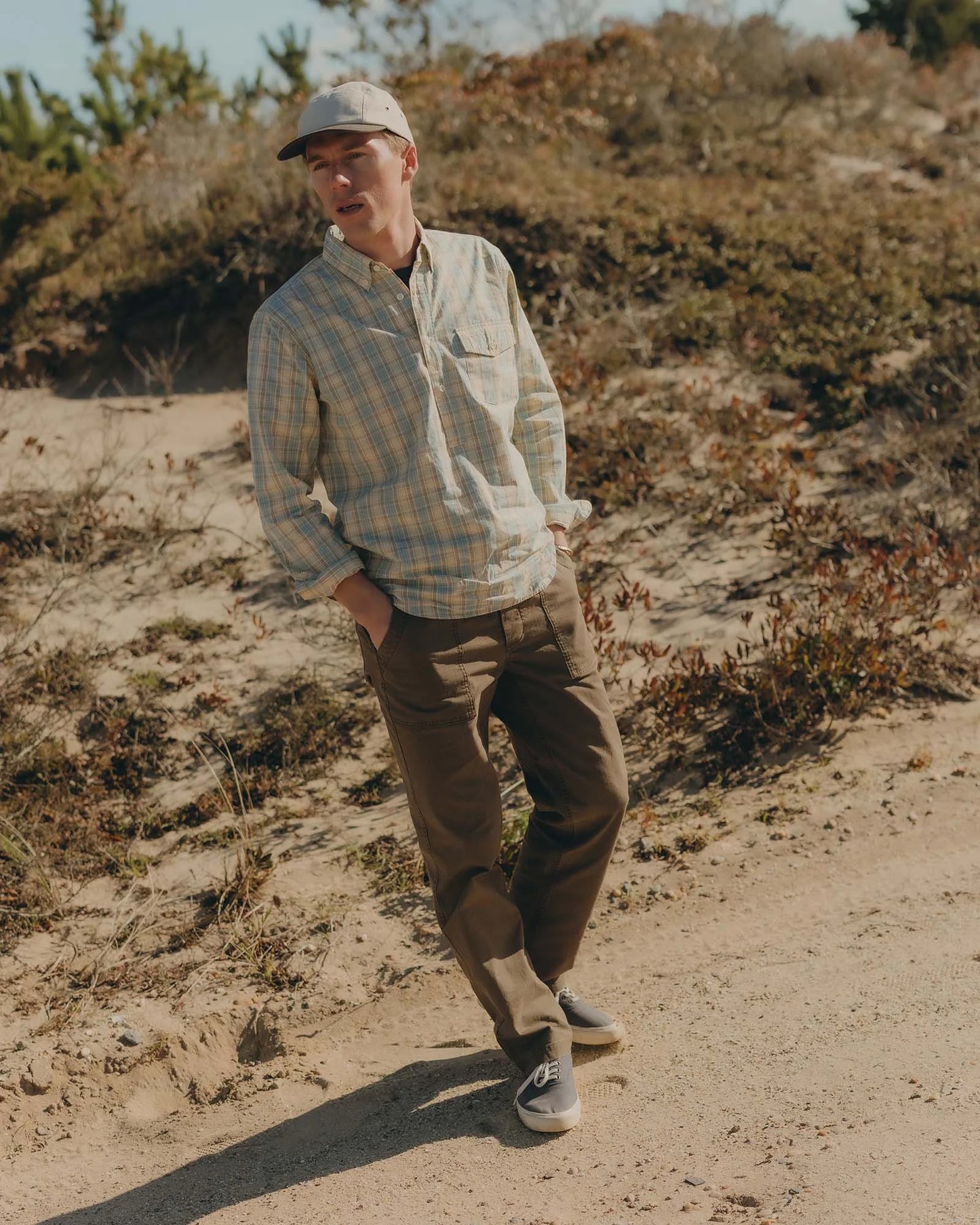 The Logan Popover in Blue Sky Plaid
