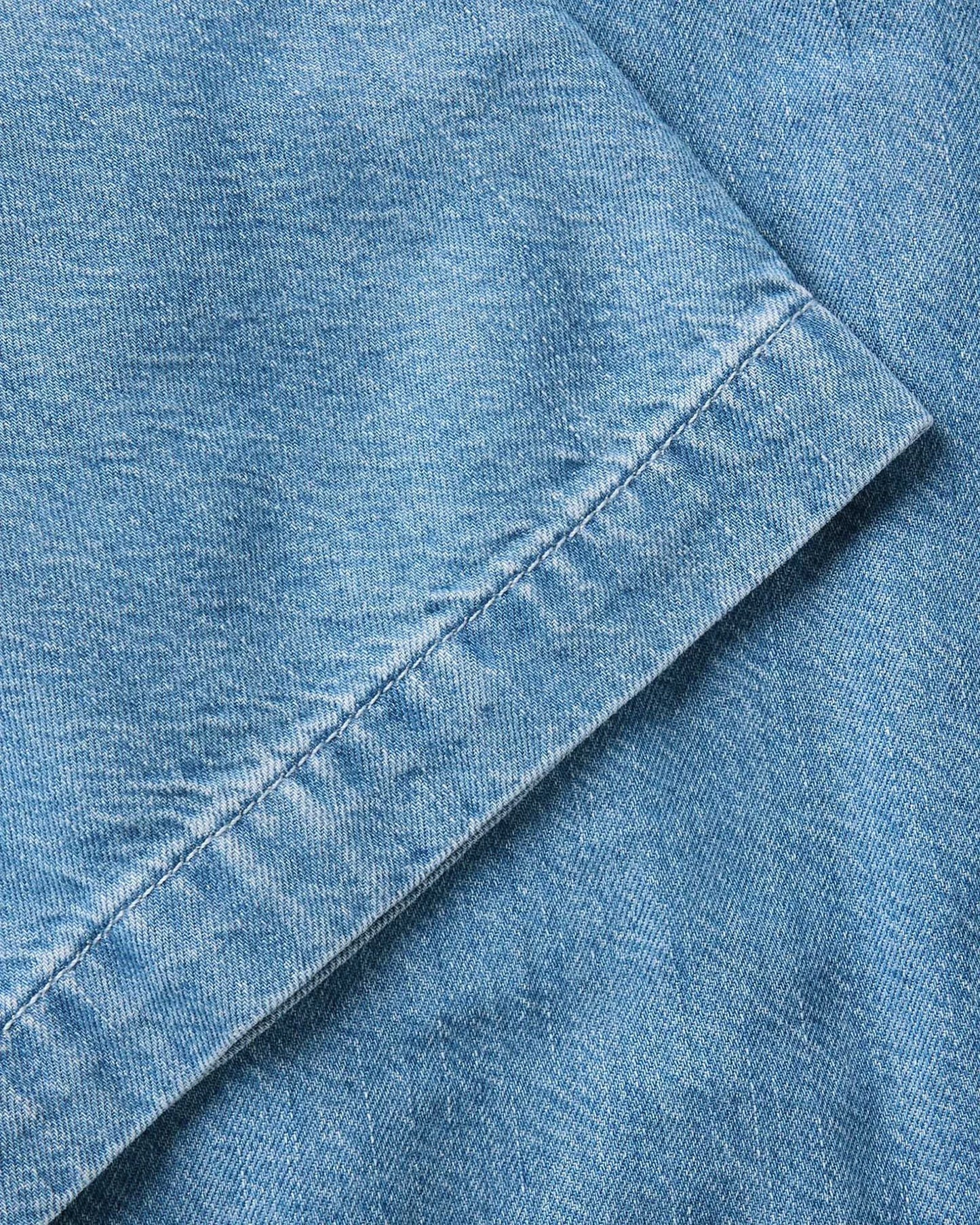 The Gulf Shirt in Washed Indigo Twill