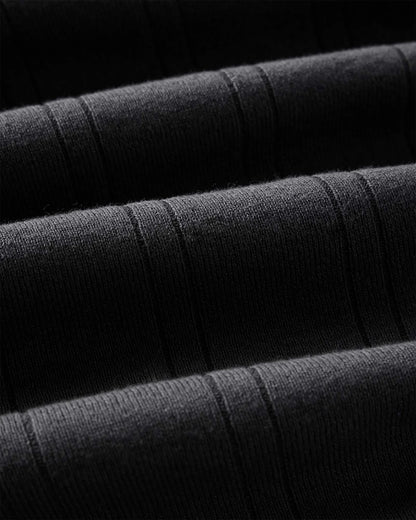 The Valencia Sweater Polo in Heather Coal Rib