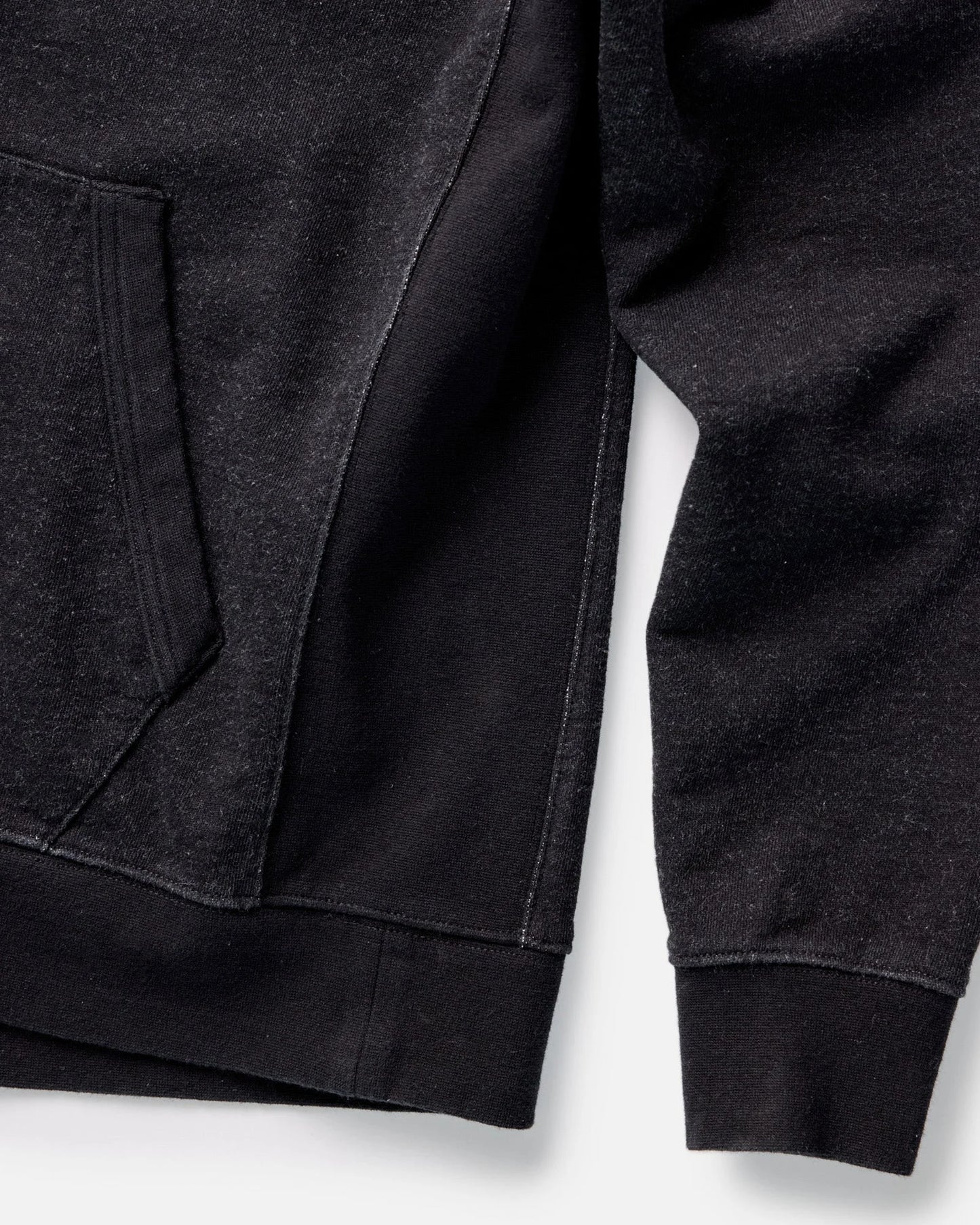The Sunset Hoodie in Black Indigo Terry