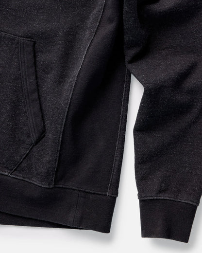 The Sunset Hoodie in Black Indigo Terry