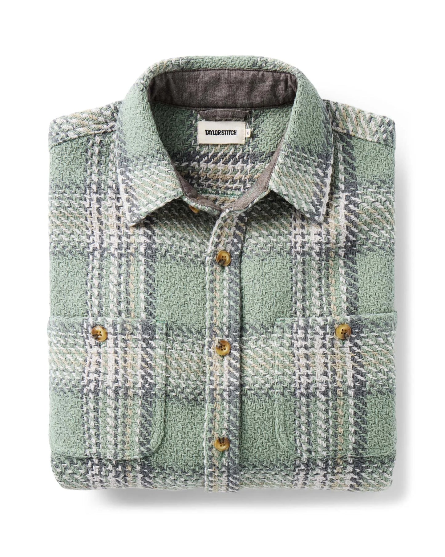 The Cutter Overshirt in Sage Plaid