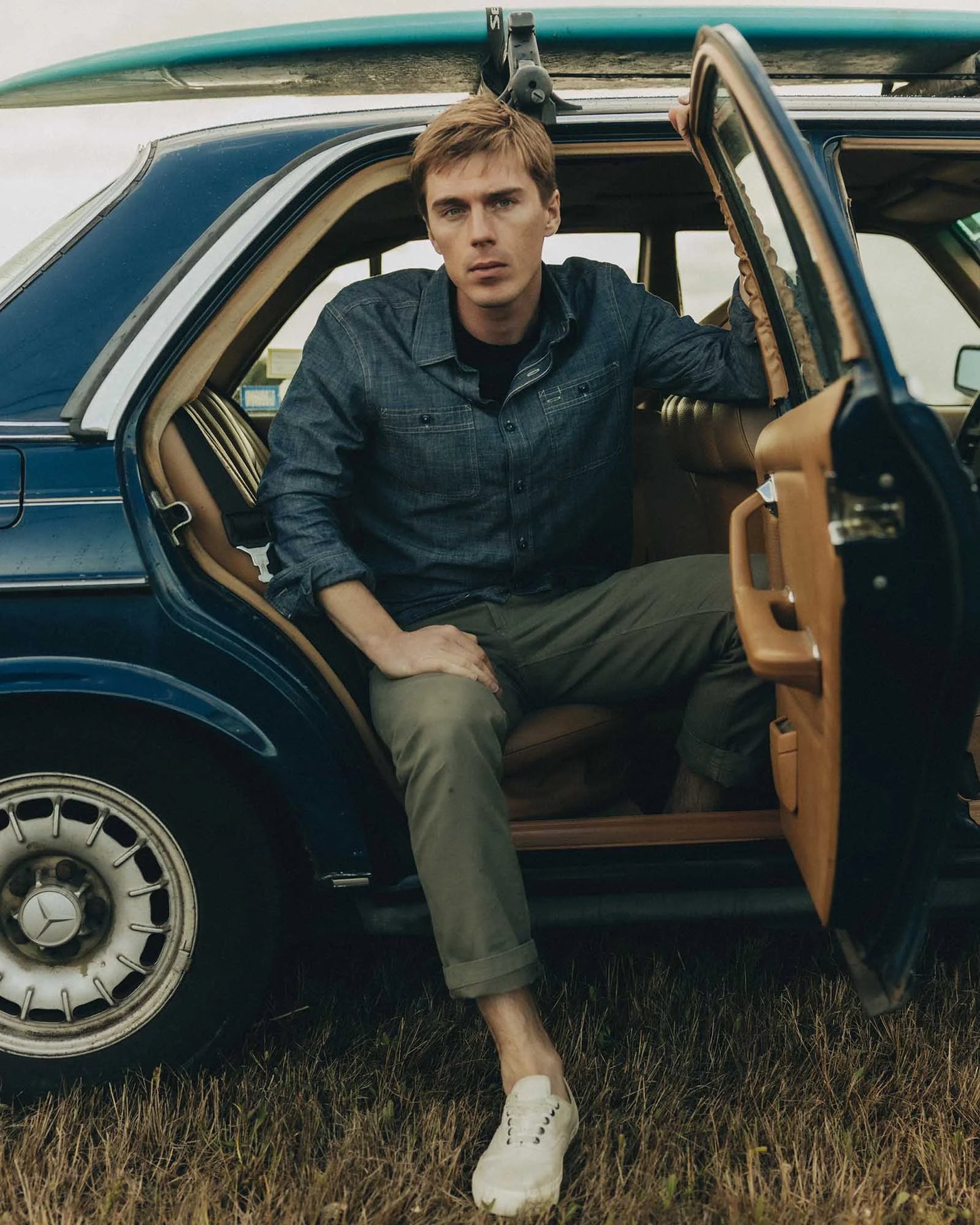 The Straight Foundation Pant in Organic Smoked Olive