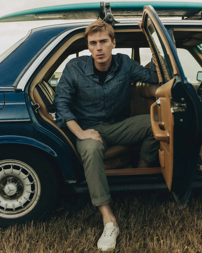 The Straight Foundation Pant in Organic Smoked Olive