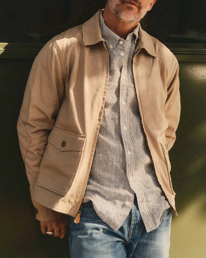 The Airman Jacket in Organic Khaki Foundation Twill