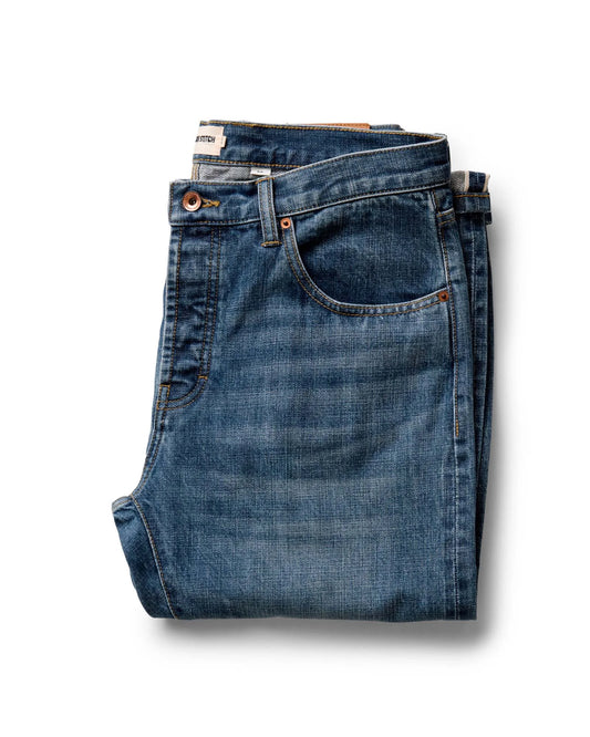 The Slim Jean in Mid Wash Organic Selvedge