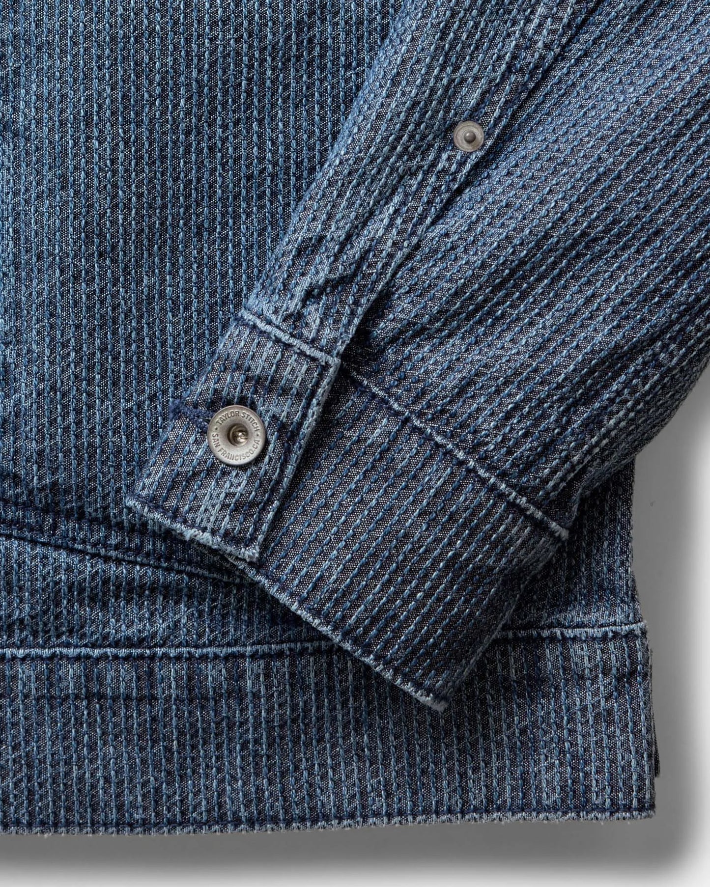 The Ryder Jacket in Japanese Washed Indigo Sashiko