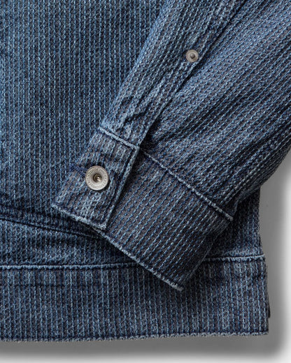 The Ryder Jacket in Japanese Washed Indigo Sashiko