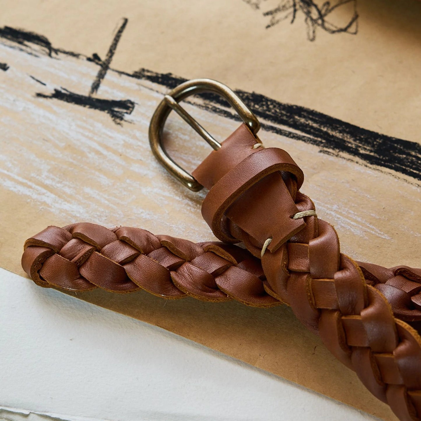 The Braided Belt in Whiskey