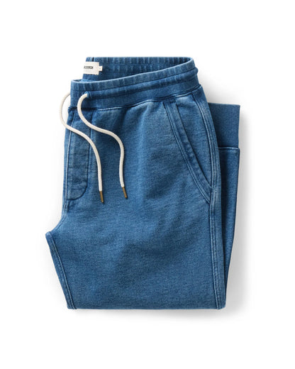 The Sunset Pant in Washed Indigo Terry